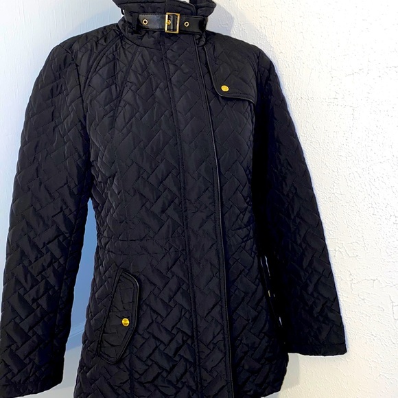 Cole Haan Jackets & Blazers - NWOT- Cole Haan Signature Quilted Jacket w/Buckle Collar/Gold trim accents-Sz SP